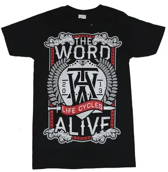 Kelime Canlı erkek tişört-TAW 2013 Fantezi Yaşam Döngüleri Crest Görüntü