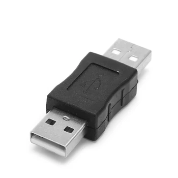 USB 2.0 Erkek USB Erkek Kablosu Kablo Çoğaltıcı Adaptörü Dönüştürücü Konnektör Değiştirici 