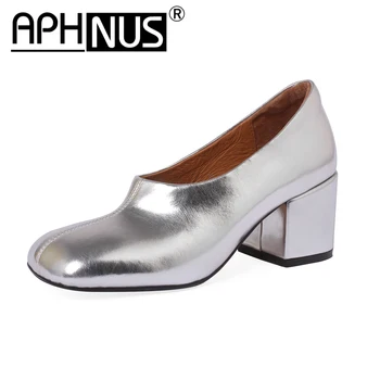 APHNUS Bayan Botları Kısa Ayak Bileği Patik Düşük Orta Topuklu Kadın Pompaları 2023 Ayakkabı Kadınlar İçin Yeni Çizme