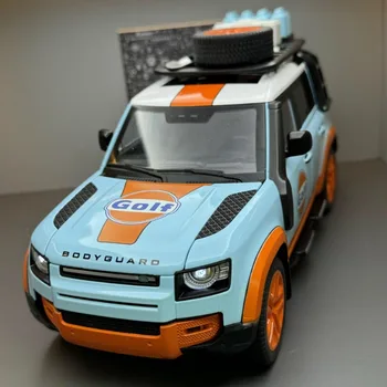 Diecast 1/18 Land Rover Defender 110 deve kupa Off Road araba modeli çocuk oyuncakları araçlar hediye ses ışık Voiture minyatür