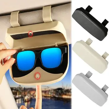 Çok fonksiyonlu Güneşlik Güneş Gözlüğü Tutucu Oto İç Aksesuarları ABS Araba Gözlük Durumda Klip Araba Güneş Gözlüğü Tutucu Araba