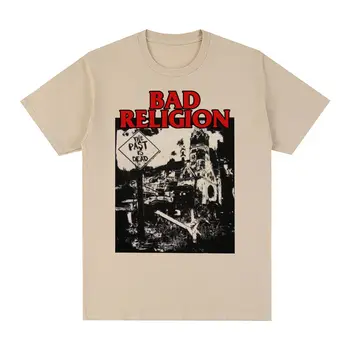 KÖTÜ DİN vintage tişört Punk Rock Grubu Retro Grafik Harajuku Streetwear Pamuk Erkekler T gömlek Yeni Tee Gömlek Bayan Üstleri
