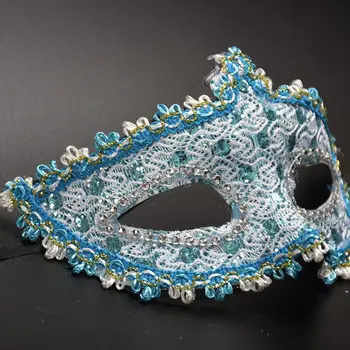 Moda Zarif Elmas Dantel Venedik Maskesi Kadınlar İçin Kız Basit Yarım Yüz Prenses Masquerade Yetişkin Göz Maskesi Doğum Günü Cosplay
