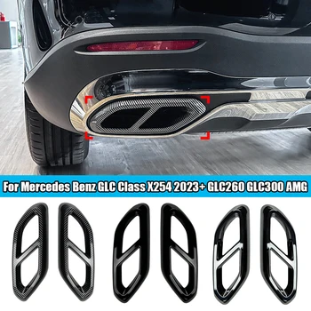 Mercedes Benz GLC Sınıfı X254 2023 + GLC260 GLC300 AMG Araba Kuyruk Boğaz Egzoz Borusu Susturucu İpucu Çıkış Kapağı Düzeltir Parçaları