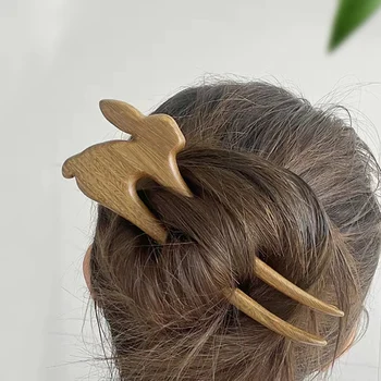 Geleneksel Çin Tarzı Saç Sopa Kadınlar İçin Düğün Ahşap Firkete Kafa Aksesuarları Saç Çubuklarını Vintage Headdress ML