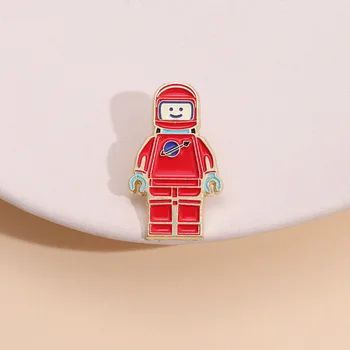 Moda Astronotlar Kırmızı Astronotlar Metal Göğüs Tokaları Çok Yönlü Çanta Giyim Aksesuarları Rozetleri Arkadaşlar İçin Hediyeler Sıcak Satış