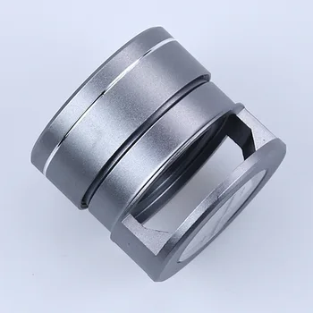 10X Silindirik Algılama Büyüteç 8018-3 Taşınabilir Metal Çerçeve K9 Optik Lens Masaüstü Büyüteç