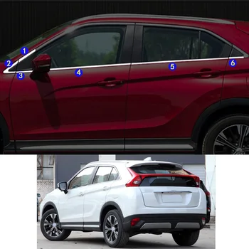 Mitsubishi Eclipse Cross 2017 için 2018 2019 2020 2021 Araba Sticker Garnitür Ayağı Pencere Orta Şerit Trim Çerçeve Davlumbaz Parçaları