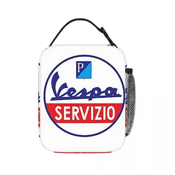 Vespa Servizio Öğle Yemeği Çantaları Yalıtımlı yemek taşıma çantası Taşınabilir Bento Kutusu Yeniden Kullanılabilir Piknik Çantaları Kadın İş Çocuk Okul