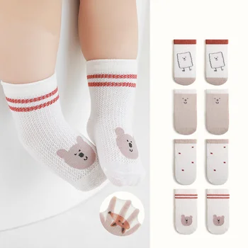 Yenidoğan Bebek Çorap Yaz 2023 İnce Pamuklu Çorap Örgü Nefes Erkek Kız Kemiksiz