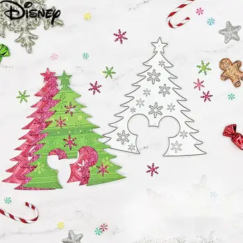 Mickey Mouse Ağacı Metal Kesme Ölür Disney Noel Kalıp Kesim DIY Scrapbooking Kağıt Kartları Dekoratif El Sanatları Kabartma