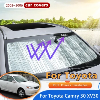 Tam Kapakları Güneş Şemsiyeleri Toyota Camry 30 XV30 2002~2006 2003 2005 Araba Aksesuarları Güneş Koruma Ön Camları Yan Pencere Siperliği