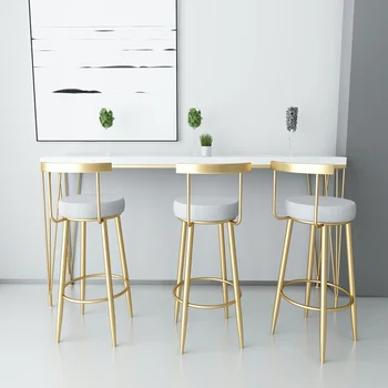 Iskandinav Modern Minimalist Basit Altın bar taburesi Arkalığı Tabure Sizin Bar Taburesi Resepsiyon Restoran Eğlence Yüksek Sandalye