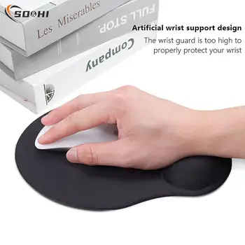 1 ADET Siyah Mouse Pad Bilek İstirahat Pad Kaymaz Oyun Mousepad Fare Mat PC Dizüstü Bilgisayarlar Klavye Aksesuarları