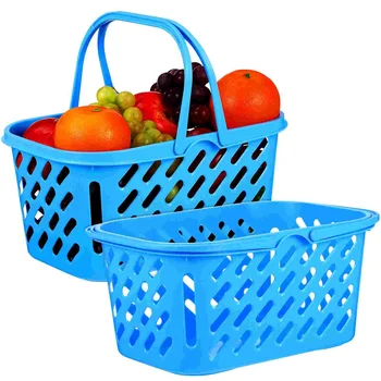 Cabilock Alışveriş Sepeti Alışveriş Sepeti 2 Adet Oyun Bakkal Sepeti Kolları Meyve Sepeti Süpermarket Sepeti Taşınabilir duş rafı