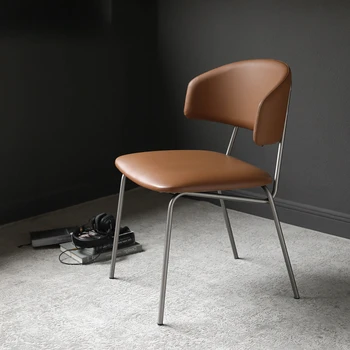 Deri Hafif Mutfak yemek sandalyeleri İskandinav Parti Lüks Modern yemek sandalyeleri Rahatlatıcı Cadeira Balkon Mobilyaları YX50DC