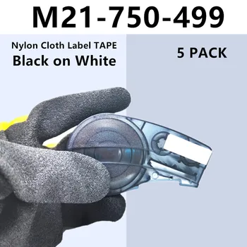 1~5 adet etiket bant için Yedek M21-750-499 Çok Amaçlı Naylon giysi etiketi Kartuşu, Tel ve Kablo Etiketleme için, 0.75 İnç