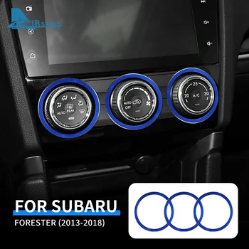 Subaru Forester 2013 için 2014 2015 2016 2017 2018 AC Topuz Ayar düğmesi Yüzük Navigasyon Ses İç Trim Aksesuarları