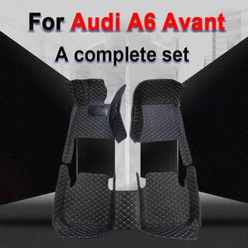 Araba Paspaslar Audi A6 C6 4F C7 4G Avant Vagon 2007 ~ 2018 Lüks Deri Mat Anti Kir Pad Dayanıklı Halı Araba Aksesuarları