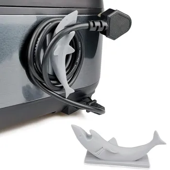 Köpekbalığı Şekli Mutfak Tel Düzeltici Kablo Tutucu Tel Depolama Sabit Kapatıcı Yaratıcı Kablo Organizatörler Masa Aksesuarları