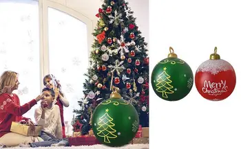 Dev Noel Şişme Topları Pvc dekoratif toplar Açık Kapalı Büyük Noel Ağacı Topları Süslemeleri çocuk oyuncak parti dekor