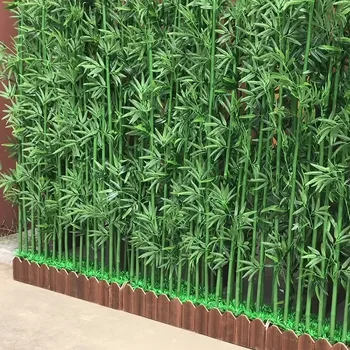 10 Dalları Yapay Bambu Yeşil saksı Sahte Bambu Otel Bölme Penceresi Kapalı Oturma Odası Ev Dekorasyon Toptan