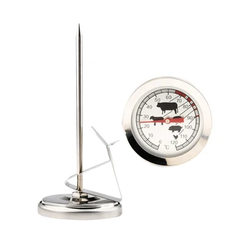Paslanmaz Çelik Cep prob termometre Ölçer BARBEKÜ Et Gıda Mutfak Pişirme Anında Oku et Ölçer Sıcaklık Ölçer