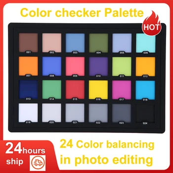 Andoer Profesyonel 24 Renk kontrol Paleti Kartı Kartı Testi Üstün Dijital Renk Düzeltme Dengeleme Fotoğraf Düzenleme