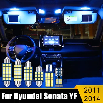 Hyundai Sonata YF için 2011 2012 2013 2014 5 ADET Hata Ücretsiz 12V LED araba kubbe okuma ışıkları gövde lambaları ampuller Canbus Aksesuarları