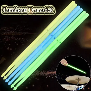 1 Çift 5A Drumsticks Noctilucent aydınlık parlak led ışık Up Davul