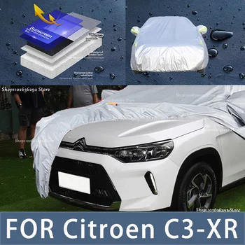 Citroen için C3-XR Açık Koruma Tam Araba Kapakları Kar Örtüsü Güneşlik Su Geçirmez Toz Geçirmez Dış Araba aksesuarları