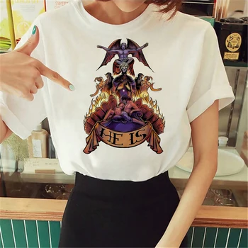 Hayalet Bant üst kadın anime Japon harajuku t shirt kız grafik tasarımcı streetwear giyim