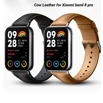 Inek Deri Kayış Xiaomi band için 8 pro Spor Watchband Mi band için 8 Pro Correa Bilezik Kadın Erkek Bileklik Smartwatch Kemer