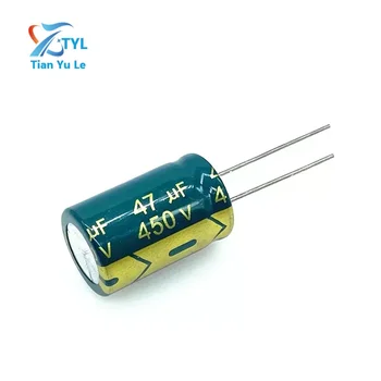 10 adet / grup 450v 47UF yüksek frekans düşük empedans 450v47UF alüminyum elektrolitik kondansatör boyutu 16*25 20%