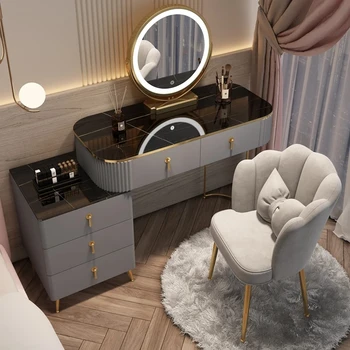 Avrupa Lüks Tuvalet Masası Beyaz Yatak Odası Kuyumcu Dolabı Dresser Yakın Yatak Moda Coiffeuse De Chambre Ev Dekorasyon