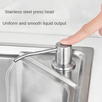 Paslanmaz çelik sabunluk Uzatma Tüpü Kiti Mutfak Lavabo Sıvı Sabunluk Banyo Losyon Deterjan El Basın Pompaları