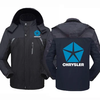 Chrysler 2023 Sonbahar ve Kış Yeni Kalınlaşma Sıcak tutmak Polar Ceket Erkekler Rahat moda Rüzgar Geçirmez Parka Mont Kapşonlu Dış Giyim