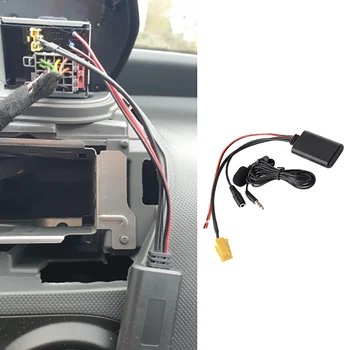 Araba Radyo 6pin Mini ISO AUX Yedek 3.5 MM Ses Bluetooth 5.0 Mikrofon Kablosu Fiat Bravo Panda Punto İçin