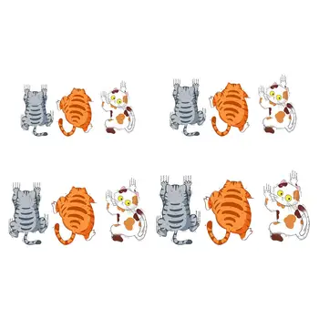 3x Yaratıcı Komik Kedi Araba süslü çıkartmalar Üç Kediler Scratch Kedi vinil araba Sticker Windows Duvar Bavul Tekneler Araçlar