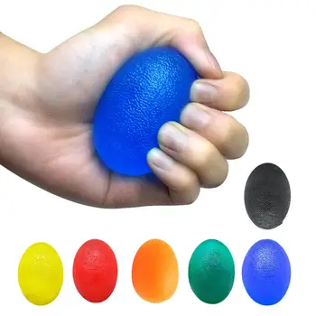 6 Adet Yumurta Şekli El Egzersiz Topları Yumuşak Esnek Güçlü Tokluk Ergonomik Tasarım Fizik Tedavi El Güçlendirici Topları
