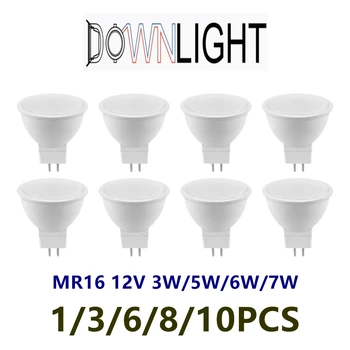 LED Spot MR16 GU 5.3 AC/DC 12V 3W-7W sıcak Beyaz gün ışığı led ışık Lamba Ev Dekorasyon İçin 50W Halojen Spot Yerine
