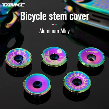 Renkli MTB Yol Bisikleti Kök Kapak bisiklet gövdesi Üst Kapağı için 28.6 mm Ön Çatal Tüp Kulaklık Kapağı Gökkuşağı Bisiklet kase kapağı