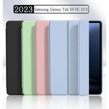 Samsung kılıfı Galaxy Tab S9 FE 10.9 5G SM-X510 S9FE + 2023 PU Tablet Kapak Akıllı Deri Funda Tab S9 Artı 12.4