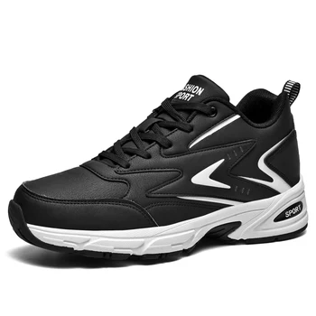 Erkek koşu ayakkabıları Lace Up Erkek Düz Spor Eğitimi Sneakers İlkbahar Sonbahar Kaliteli Erkek Spor Koşucu Ayakkabı Büyük Boy