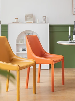 Tasarımcı italyan ışık lüks yemek sandalyesi Modern basit ev arkalığı tabure ev yemek masası