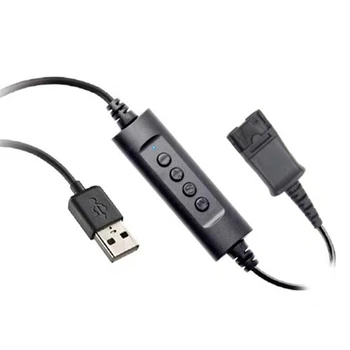 Kulaklık Hızlı Bağlantı Kablosu USB Fiş Adaptörü Çağrı Merkezi Ofis için Net Ses ve Uzun Ömürlü Dayanıklılık