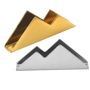 Yaratıcı Tepe Tarzı kartvizit sahipleri Kalın Paslanmaz Çelik Metal kart tutucu Ofis masa düzenleyici Kartvizit Standı