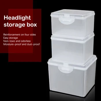 Flip saklama kutusu Şeffaf Masaüstü saklama kutusu LED Far ambalaj kutusu Giyen Far Plastik Kutu