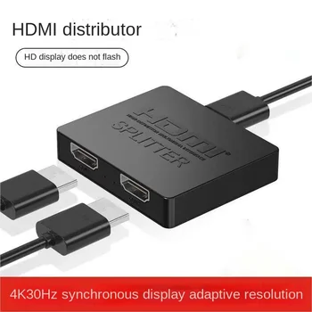Ses ve Video Kabloları ile 4K Mini HDMI Splitter bir arada