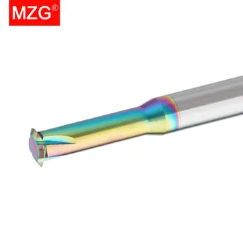 MZG 1 adet 1T Tek Diş Tungsten Çelik işleme merkezi Alüminyum Renkli Nano Kaplama İplik freze kesicisi